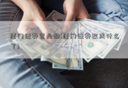 厦门证券营业部(厦门证券改成什么了)