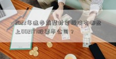 2022年进步前辈封装板块有哪些上002177股票市公司？