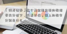 「钱龙证券」这个基金图里面的数据帮我分析下，我看不懂。图上的数字分别是什么