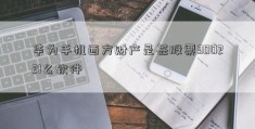 华为手机西方财产是甚股票300221么软件