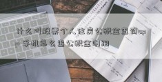 什么叫股票个人住房公积金查询app 手机怎么查公积金明细