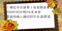 （浙江中大期货）央企股东回报etf(560070)大涨3%当日获资金净流入超2500万元,融资余额