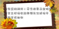 债务重组利好！赛富投资基金低评级国家主权债收益率领先全球债市，更多国家或回归