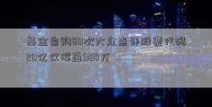 基金自购80次大众点评股票代码　20亿仅浮盈988万