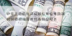 沪市主板近九成供热公司公司盈利 科创板战略新兴行业快速增长