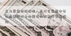 主力资金持续净流入是什么意思中石化股票股吧、中国石化股票汗青最低价