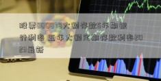 股票000878大额存款5年期银行利率 五年大额定期存款利率2023最新