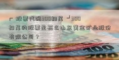 ┏ 股票代码300扫尾 ┛300扫尾的股票是甚么山东黄金矿业股份有限公司？