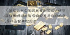 〈嘉实基金公司基金司理排名〉优秀基金司股票投资咨询公司排名理排名,最牛基金司理排名